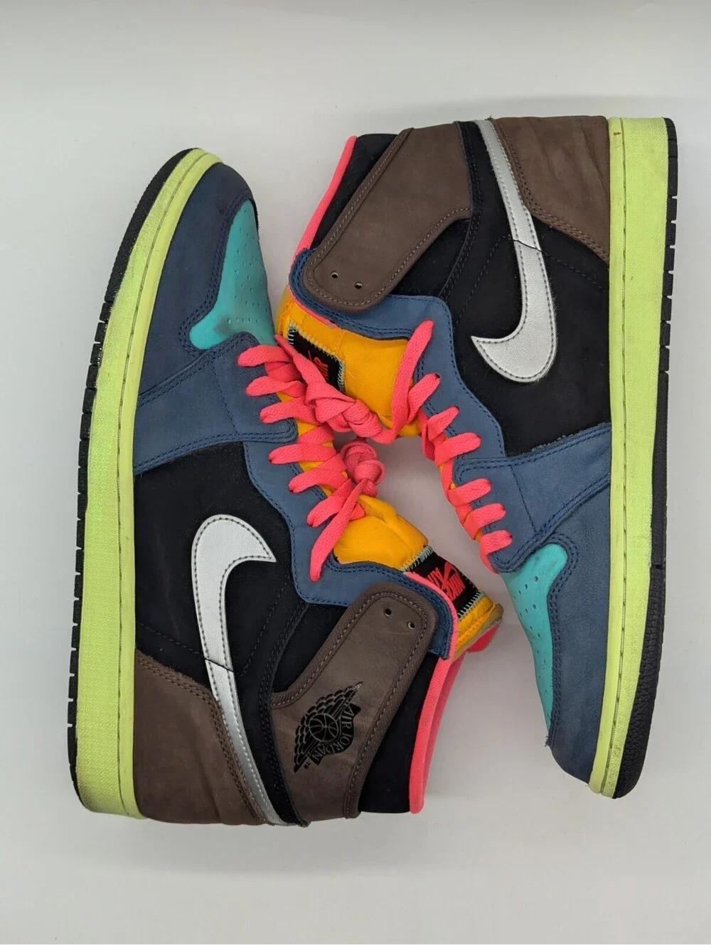 Jordan 1 Retro High OG Tokyo Bio Hack Black Green Colorblock Shoes 555088-201